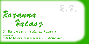 rozanna halasz business card
